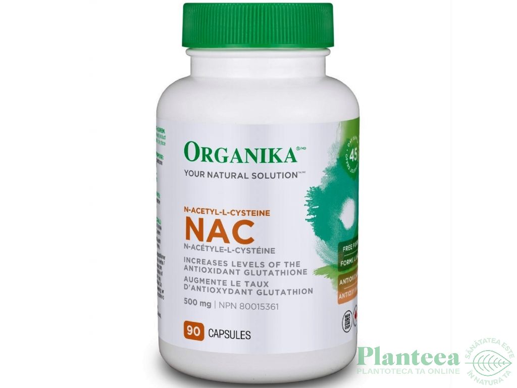 NAC [N~Acetyl L~Cysteine] 500mg 90cps - ORGANIKA HEALTH