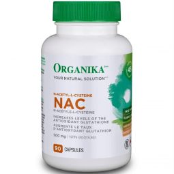 NAC [N~Acetyl L~Cysteine] 500mg 90cps - ORGANIKA HEALTH