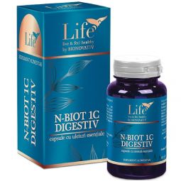 Capsule uleiuri esentiale integrale N~BIOT 1C Digestiv 30cps - LIFE