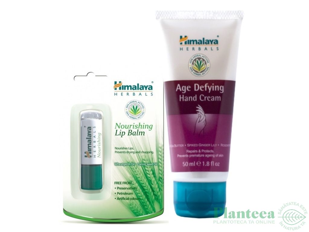 Set cadou [crema maini antiimbatranire+balsam buze hranitor] 2b - HIMALAYA CARE