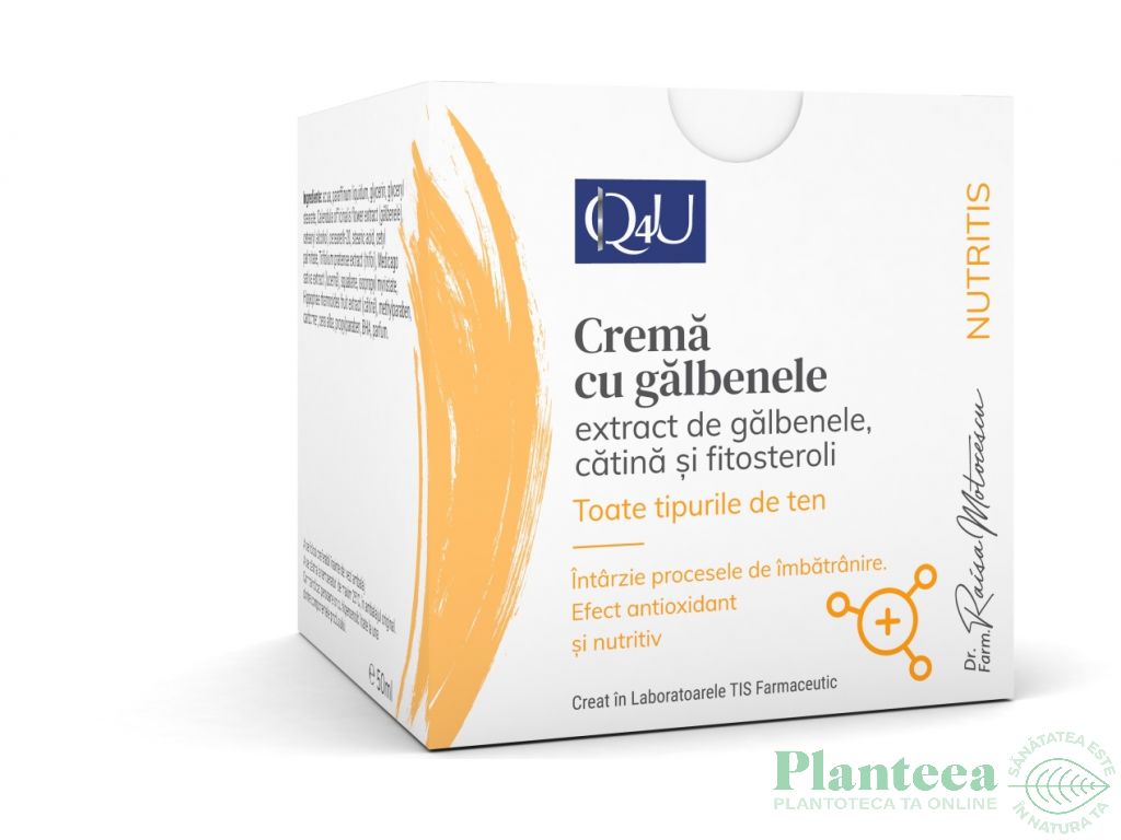 Crema galbenele ten sensibil Q4U NutriTis 50ml - TIS