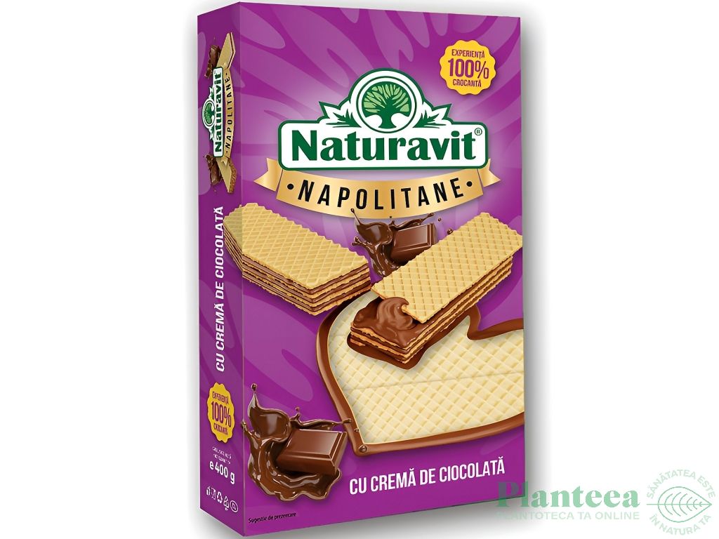 Napolitane crema ciocolata 400g - NATURAVIT