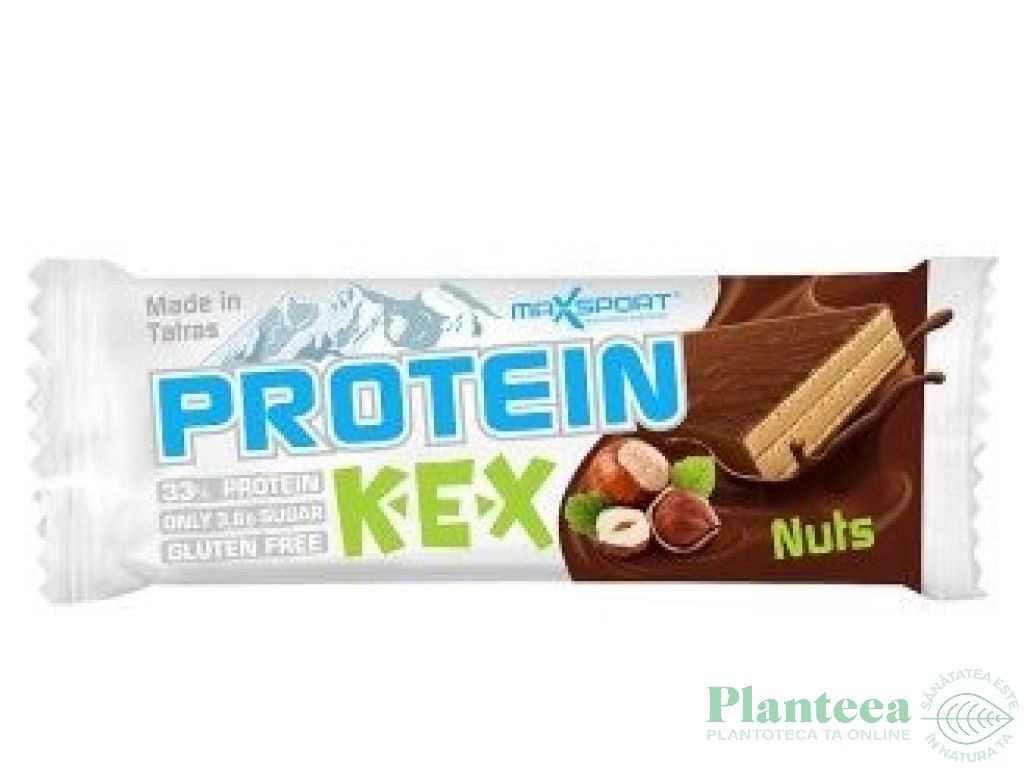 Napolitane proteice ciocolata alune Kex 40g - MAXSPORT