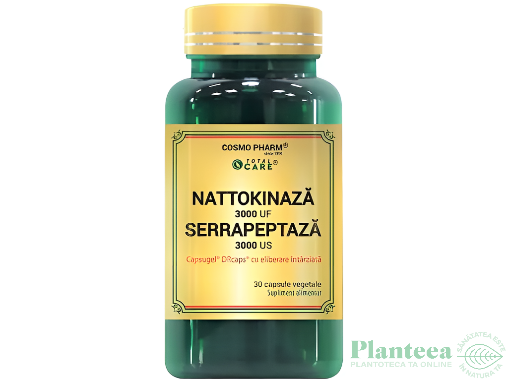 Nattokinaza Serrapeptaza cu eliberare intarziata 30cps - TOTAL CARE