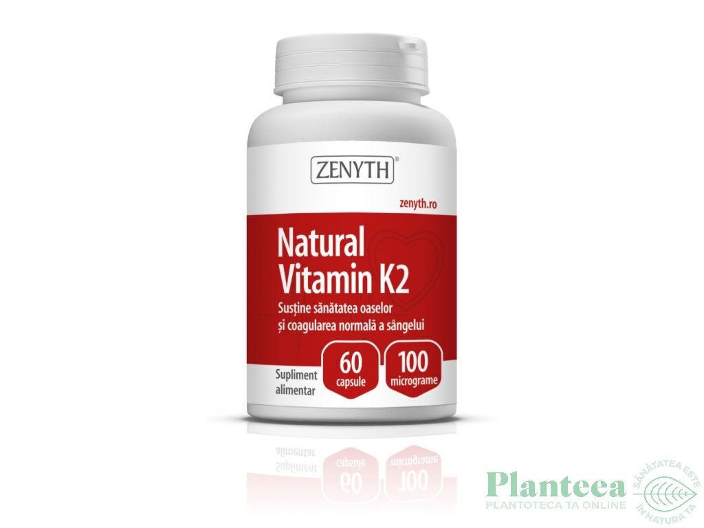 Vitamina K2 naturala 100mcg 60cps - ZENYTH