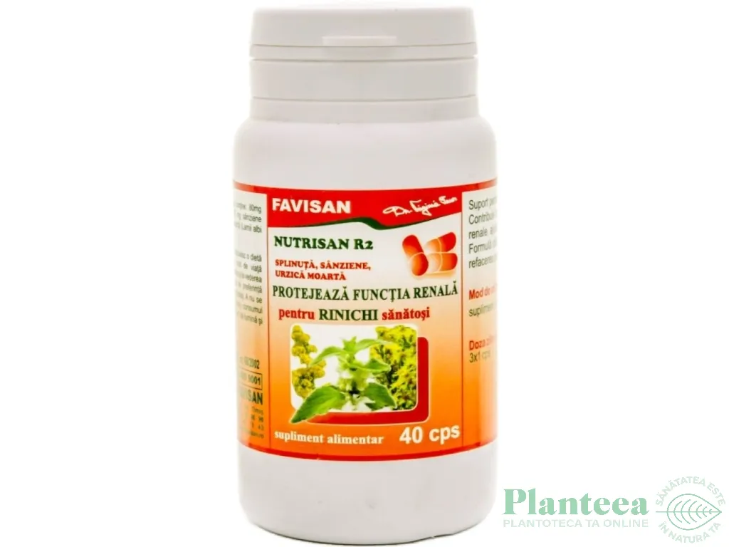 Nutrisan R2 rinichi sanatosi [Splinuta sanziene urzica moarta] 40cps - FAVISAN