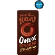Ciocolata neagra 90%cacao raw eco 35g - OMBAR