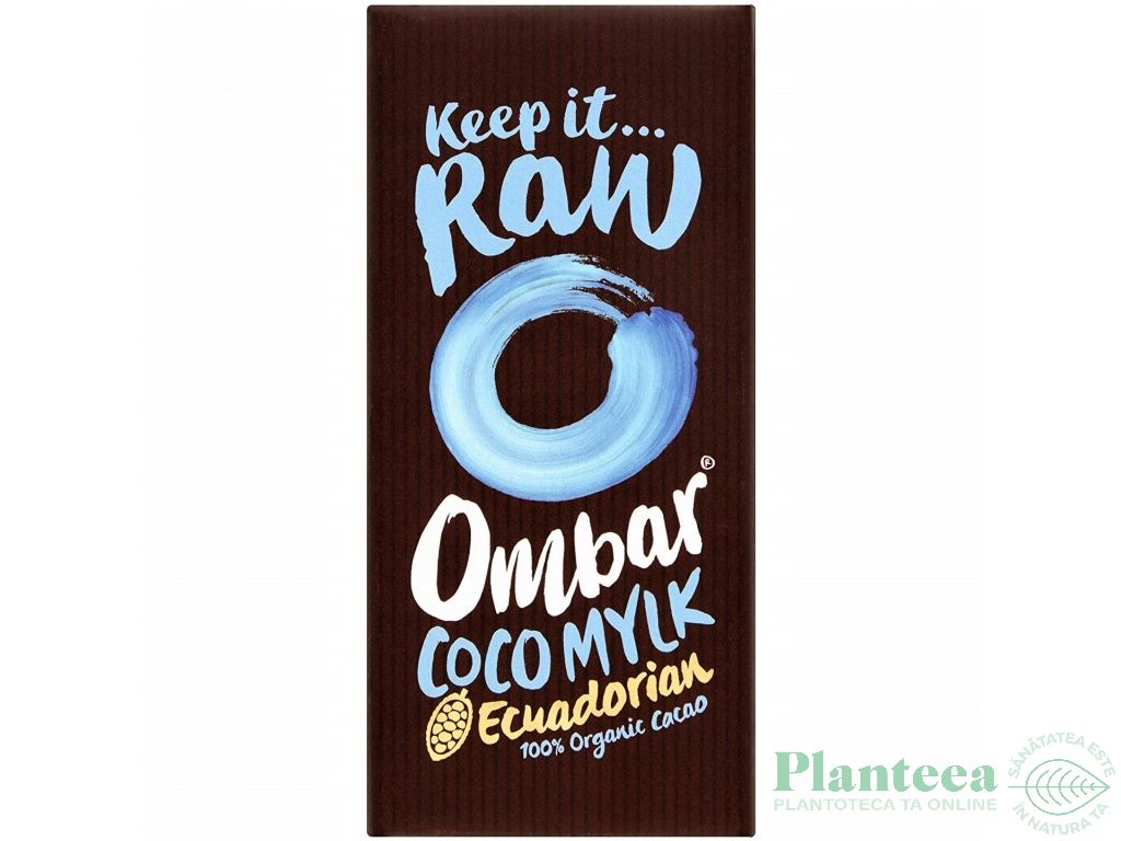 Ciocolata lapte_cocos probiotice raw eco 70g - OMBAR