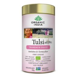 Ceai tulsi trandafir dulce 100g - ORGANIC INDIA