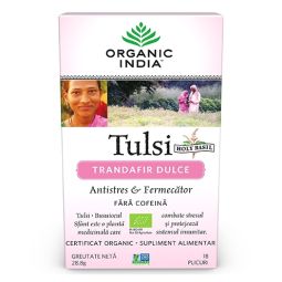 Ceai tulsi trandafir dulce 18dz - ORGANIC INDIA