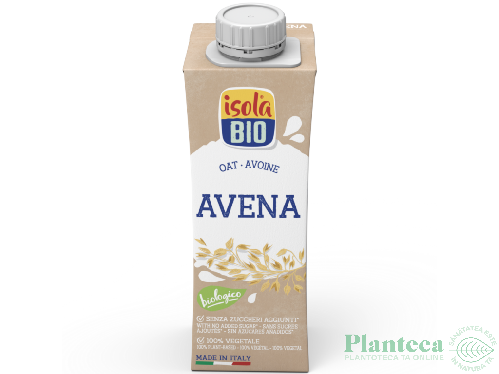 Lapte ovaz simplu neindulcit eco 250ml - ISOLA BIO