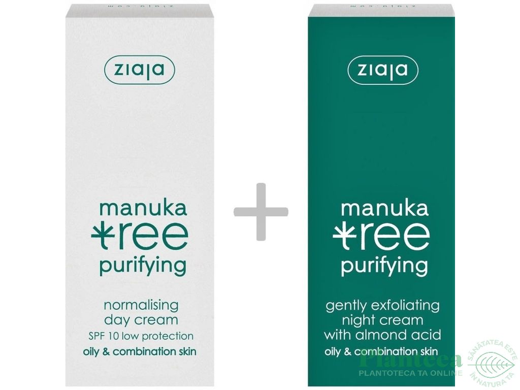 Oferta Manuka Tree [crema zi normalizatoare spf10+crema noapte exfolianta] 2b - ZIAJA