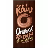 Ciocolata neagra 72%cacao probiotice raw 70g - OMBAR