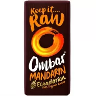 Ciocolata neagra 60% mandarine merisoare raw 35g - OMBAR
