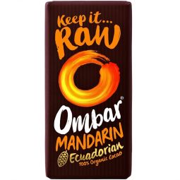 Ciocolata neagra 60% mandarine merisoare raw eco 35g - OMBAR