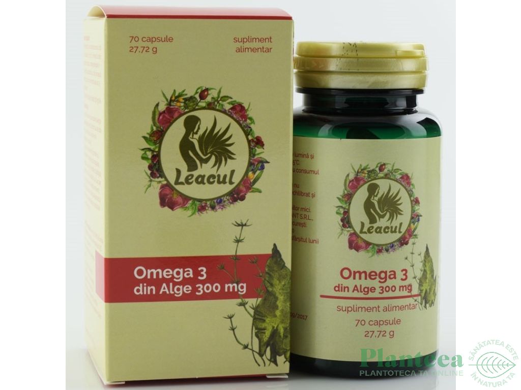 Omega3 din alge 300mg 70cps - LEACUL