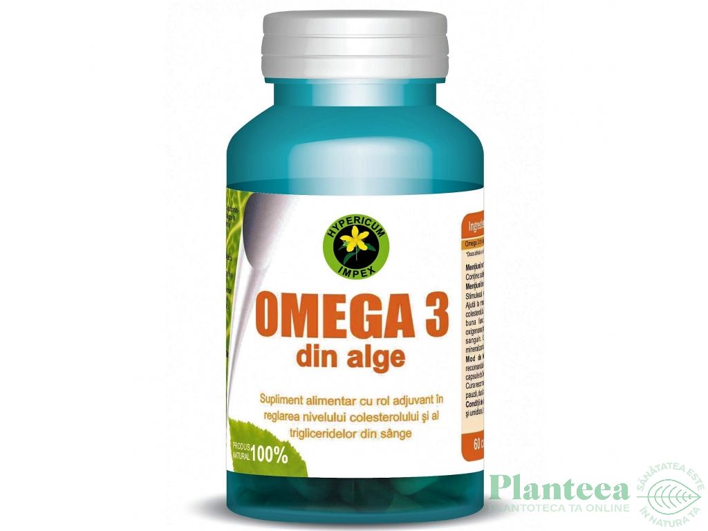 Omega3 din alge 60cps - HYPERICUM PLANT