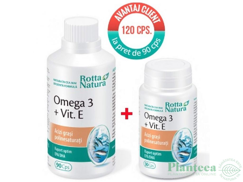 Pachet Omega3 E 90+30cps - ROTTA NATURA