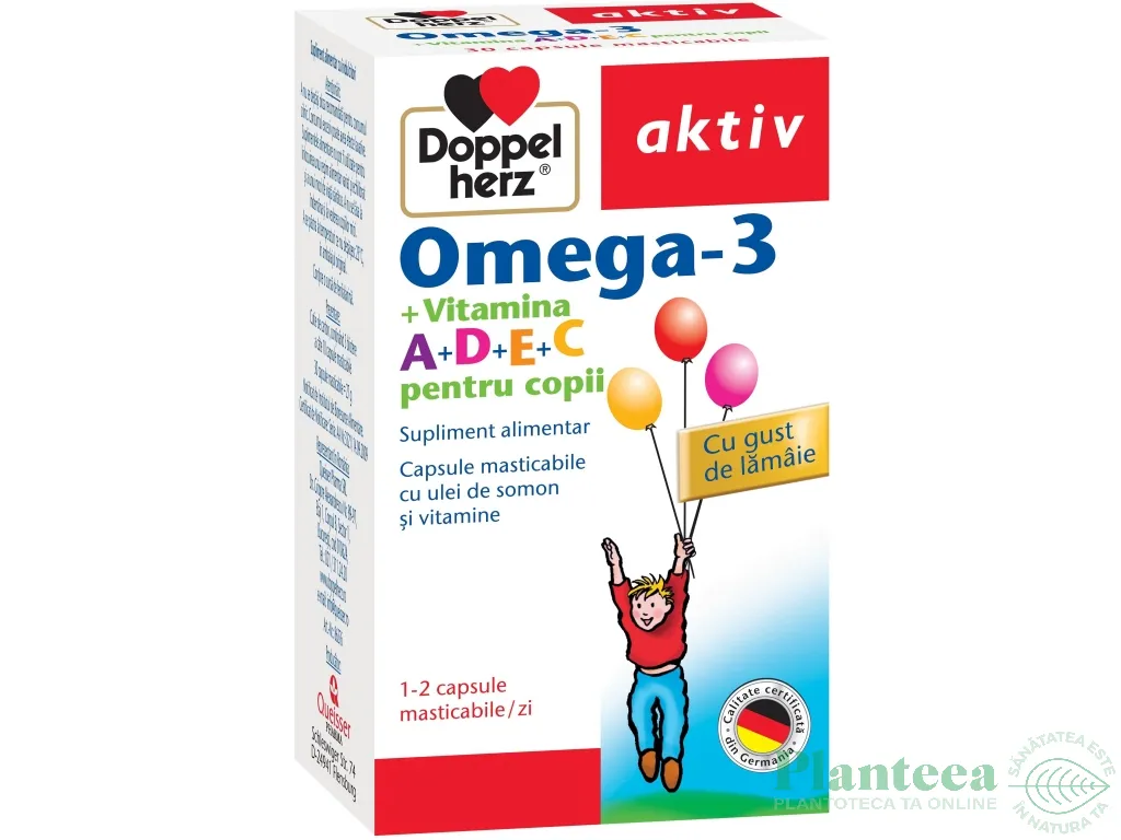 Omega3 A D E C copii 30cps - DOPPEL HERZ