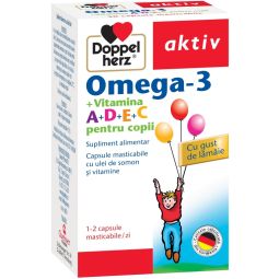 Omega3 A D E C copii 30cps - DOPPEL HERZ