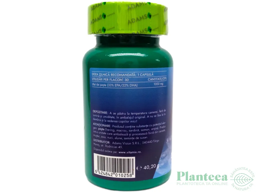 Omega3 forte [33%EPA / 22%DHA] 30cps - ADAMS SUPPLEMENTS