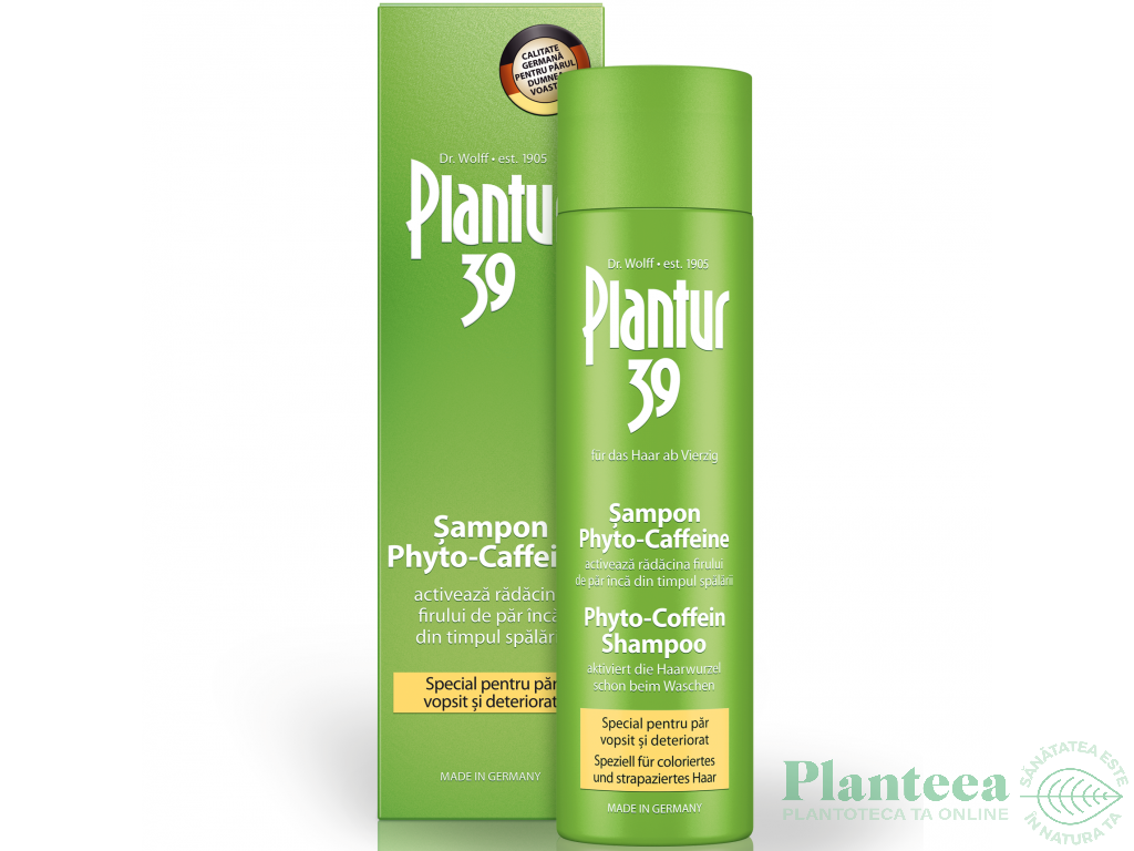Sampon par vopsit deteriorat phyto caffeine Plantur39 250ml - DR WOLFF