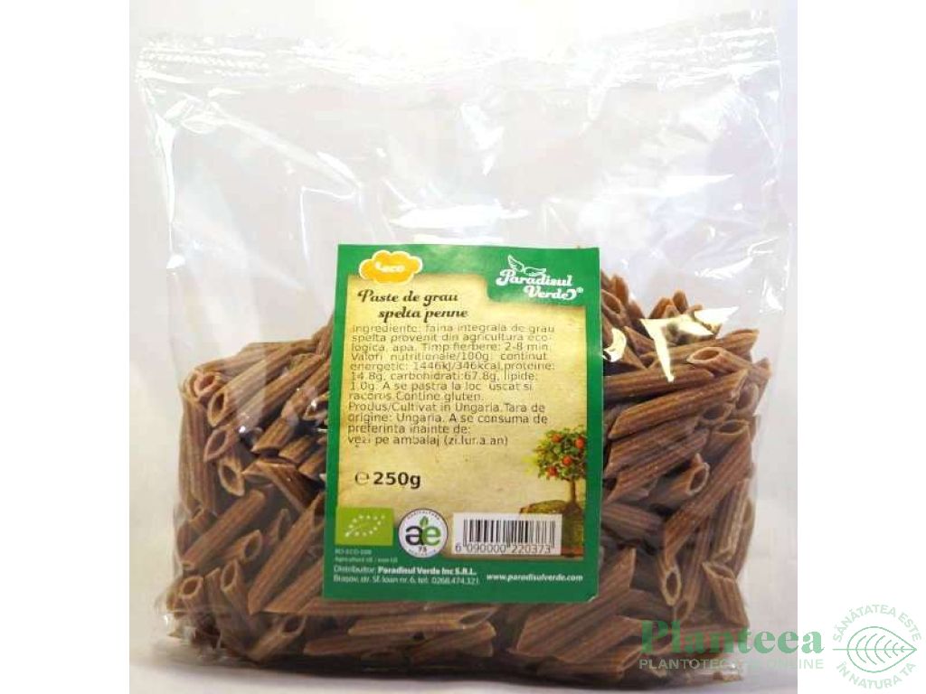 Paste penne spelta integrala eco 250g - PARADISUL VERDE