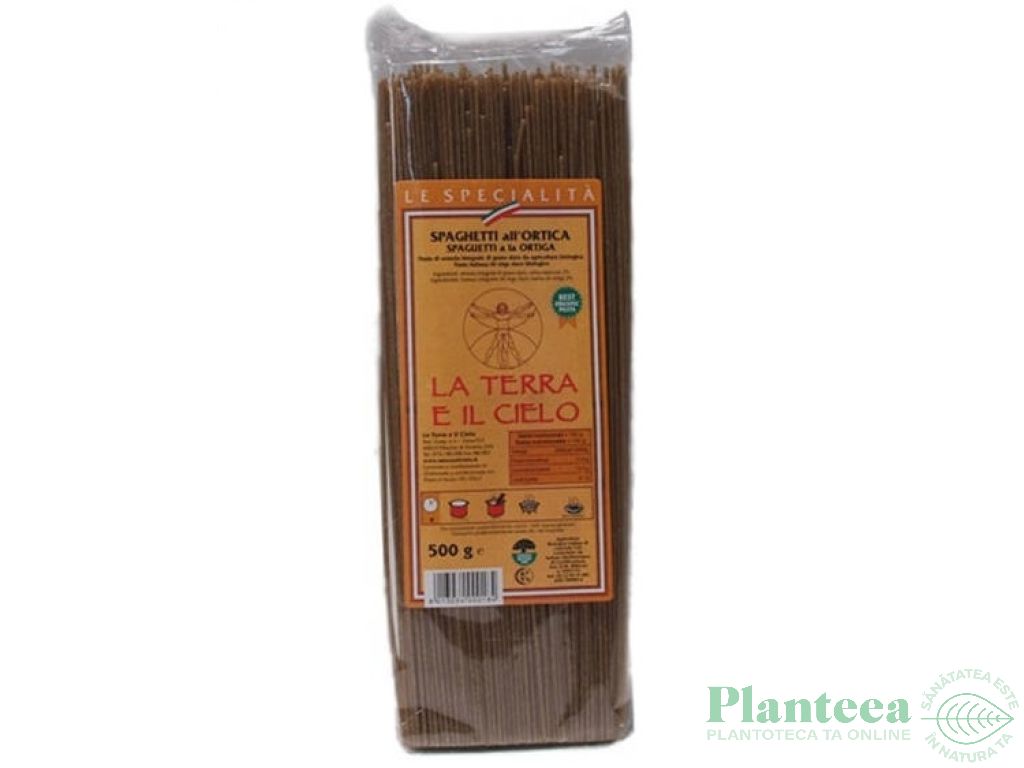 Paste spaghete grau integral urzica 500g - LA TERRA E IL CIELO