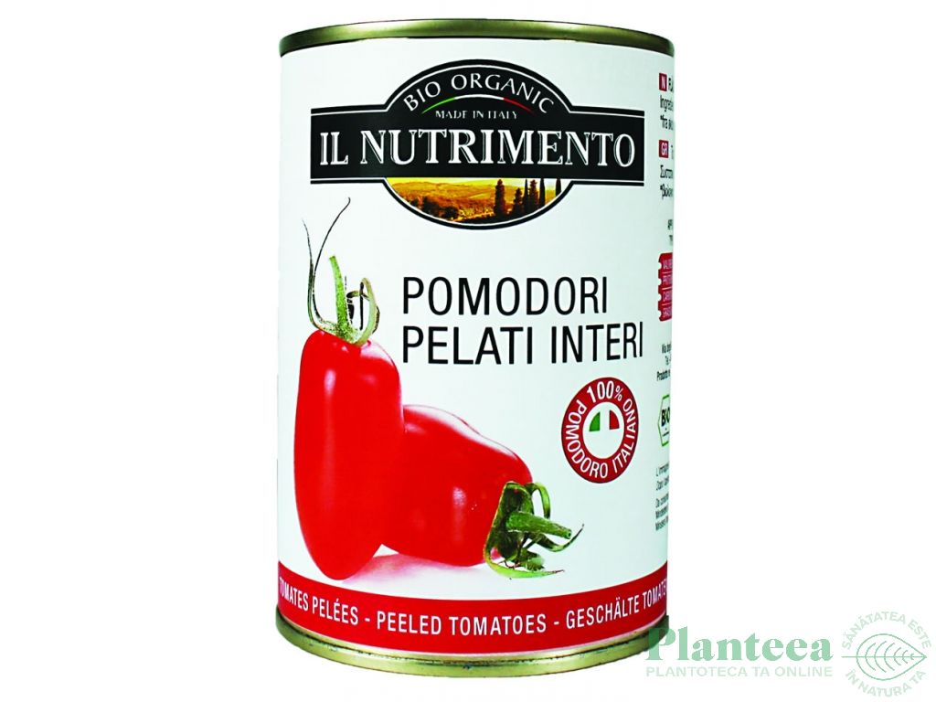 Rosii decojite intregi in suc propriu eco 400g - IL NUTRIMENTO