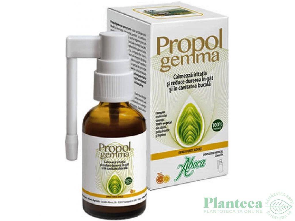 Spray gat cu alcool adulti PropolGemma 30ml - ABOCA