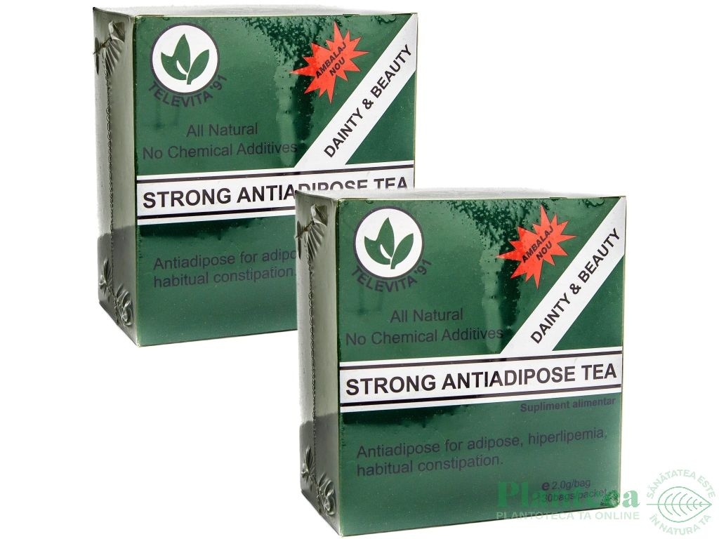 Set Ceai antiadipos strong 2x30dz - TELEVITA