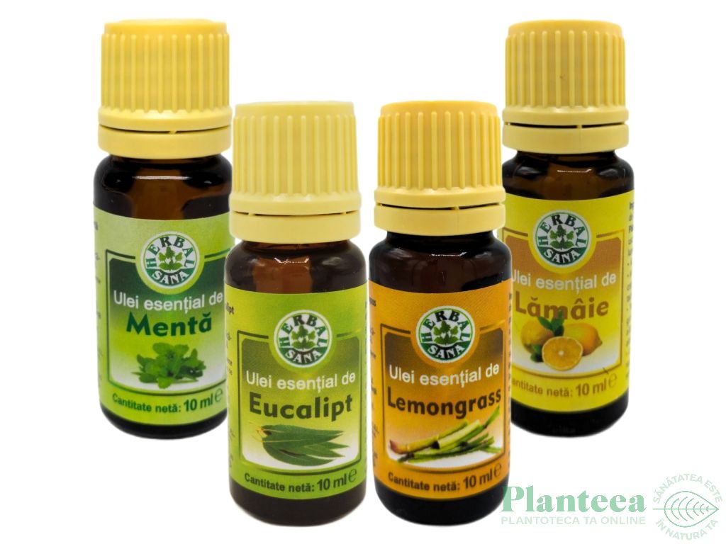 Pachet 4 uleiuri esentiale Revigorante de Vara 4x10ml - HERBAL SANA