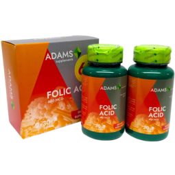 Pachet Acid folic 400mcg 2x30cp - ADAMS SUPPLEMENTS