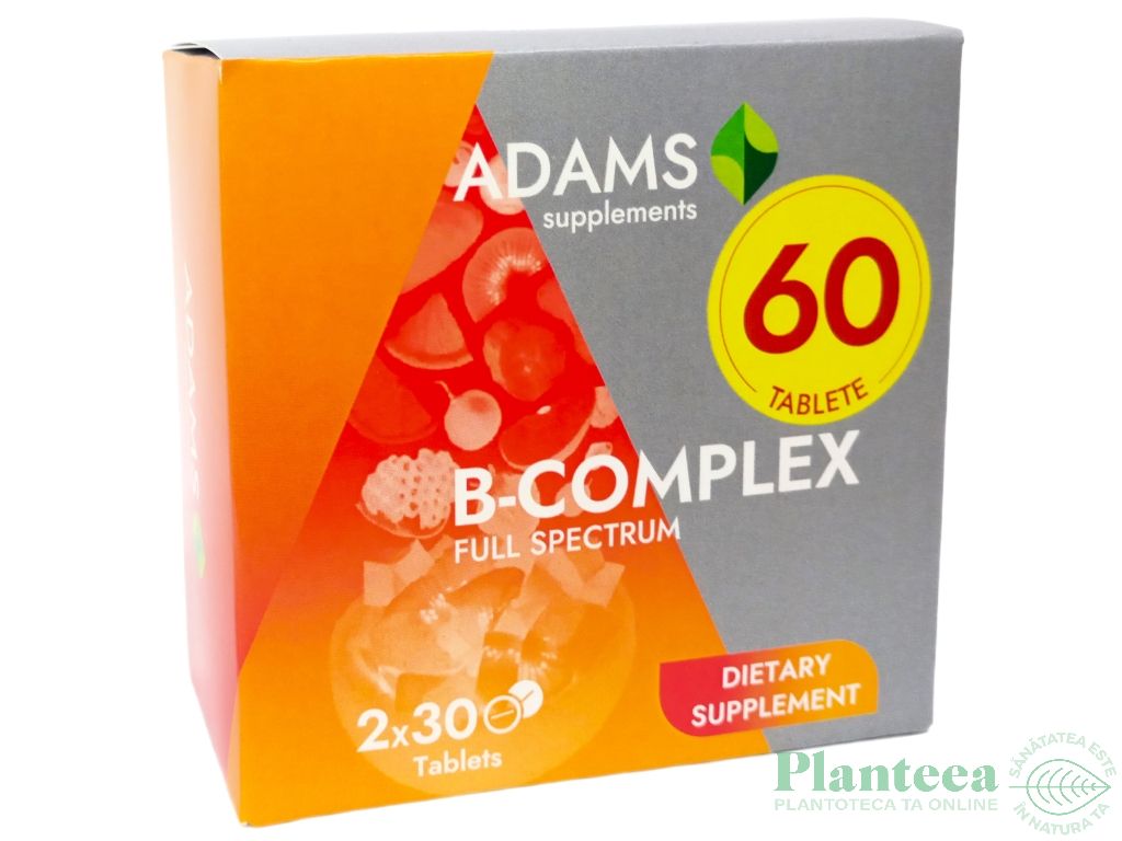 Pachet B complex 2x30cp - ADAMS SUPPLEMENTS