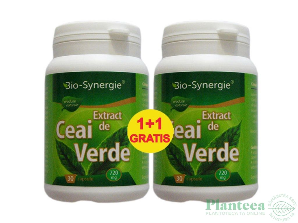 Pachet Ceai verde 400mg 2x30cps - BIO SYNERGIE