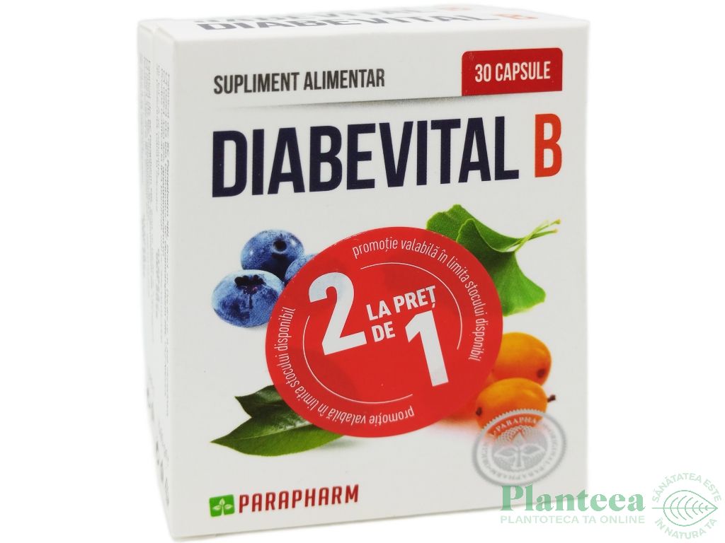 Pachet Diabevital B 2x30cps - PARAPHARM