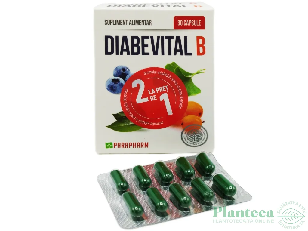 Pachet Diabevital B 2x30cps - PARAPHARM