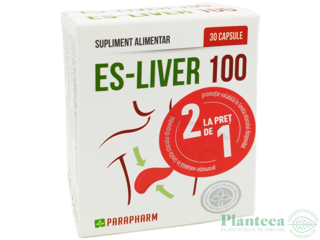 Pachet Es liver 100 2x30cps - PARAPHARM