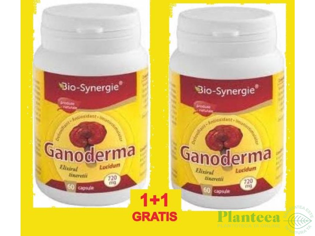 Pachet Ganoderma lucidum 2x60cps - BIO SYNERGIE