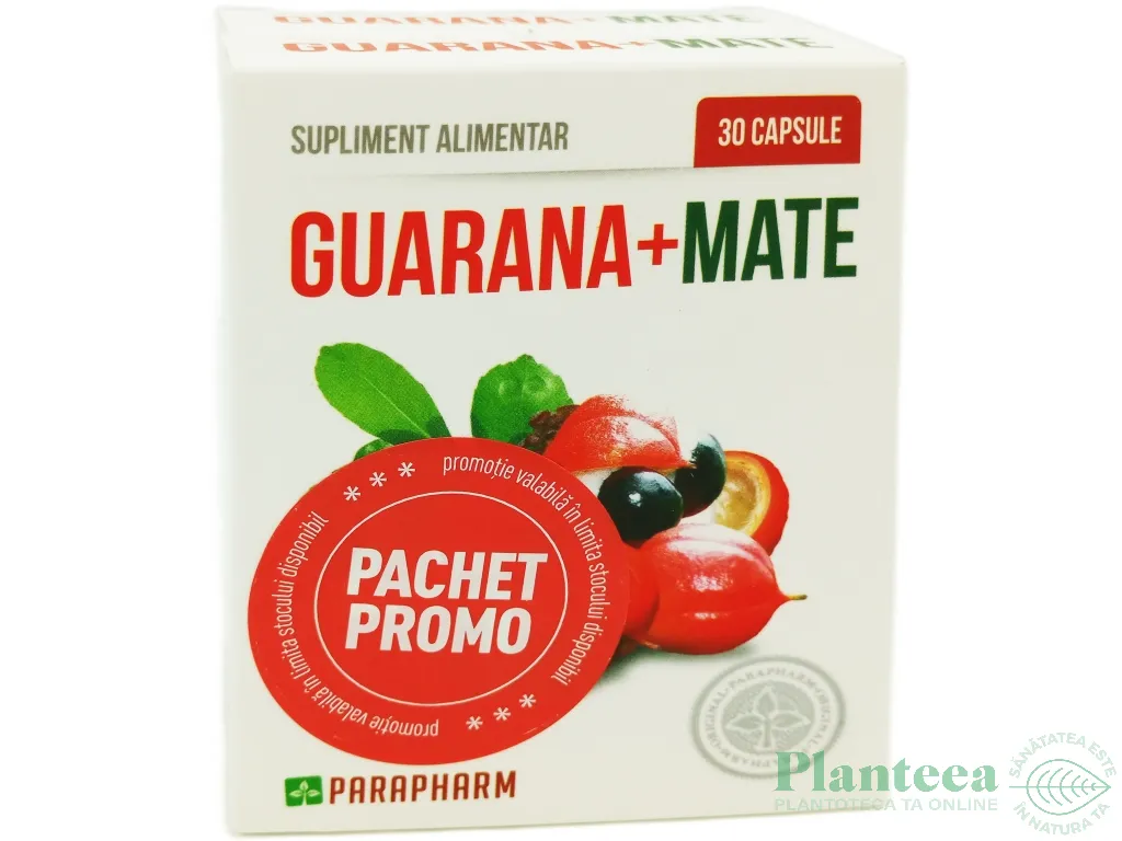 Pachet Guarana mate 2x30cps - PARAPHARM