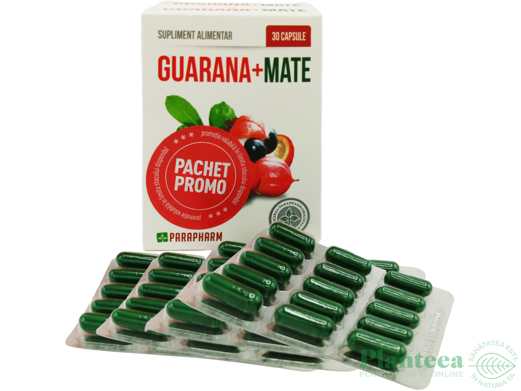 Pachet Guarana mate 2x30cps - PARAPHARM