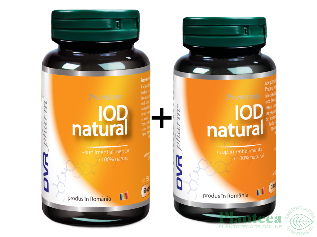 Pachet Iod natural 60+30cps - DVR PHARM