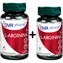 Pachet Larginina 400mg 60+30cps - DVR PHARM