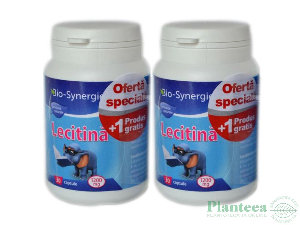 Pachet Lecitina 1200mg 2x30cps - BIO SYNERGIE