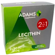 Pachet Lecitina 1200mg 2x30cps - ADAMS SUPPLEMENTS