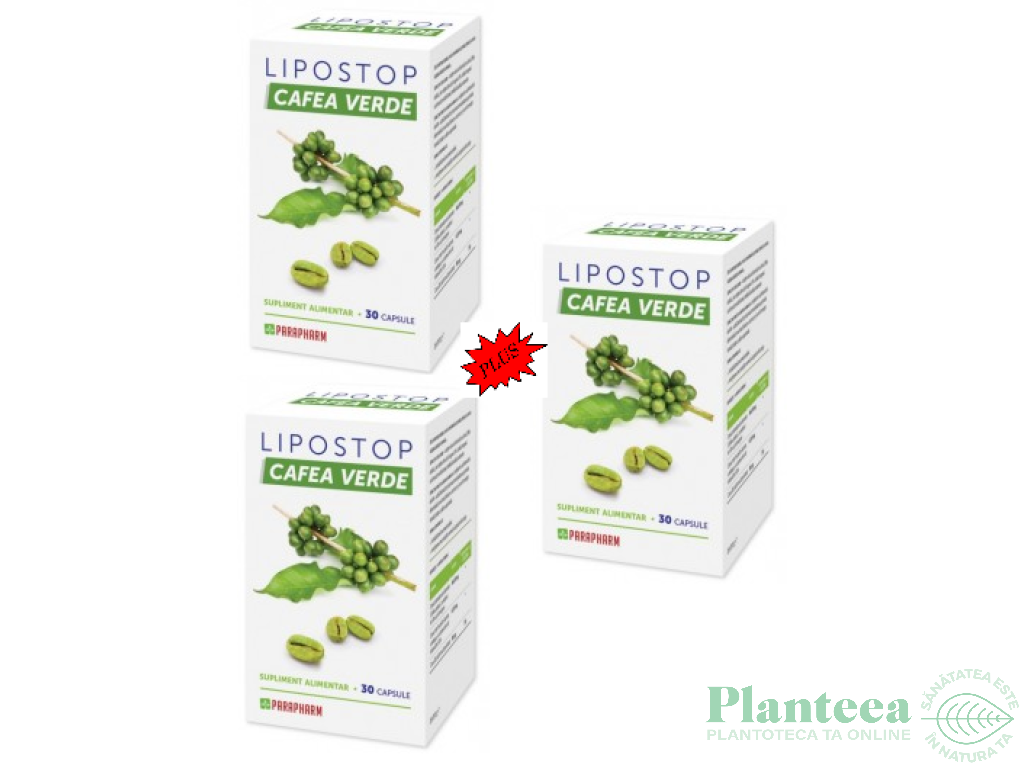 Lipostop cu Cafea Verde - Parapharm, 30 capsule (Arderea grasimilor) - medicalm.ro