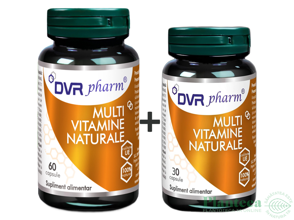 Pachet Multivitamine naturale 60+30cps - DVR PHARM