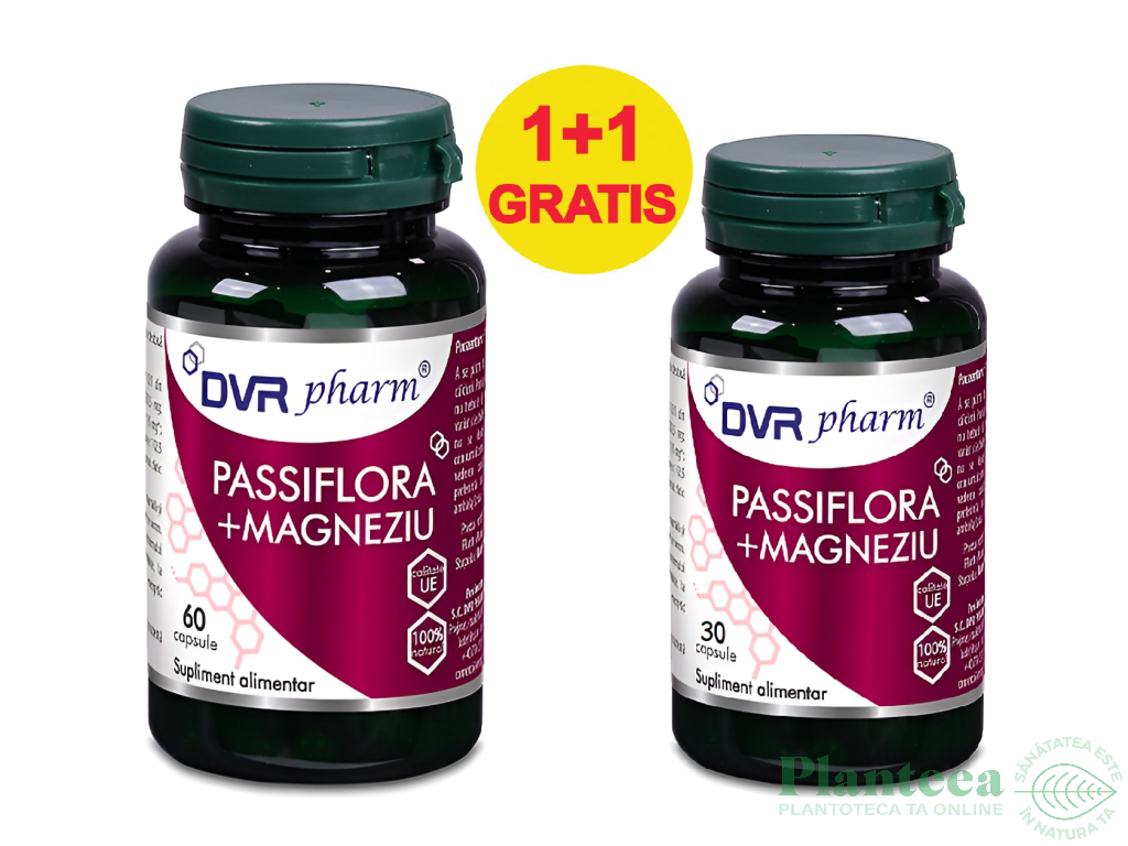 Pachet Passiflora Magneziu 60+30cps - DVR PHARM