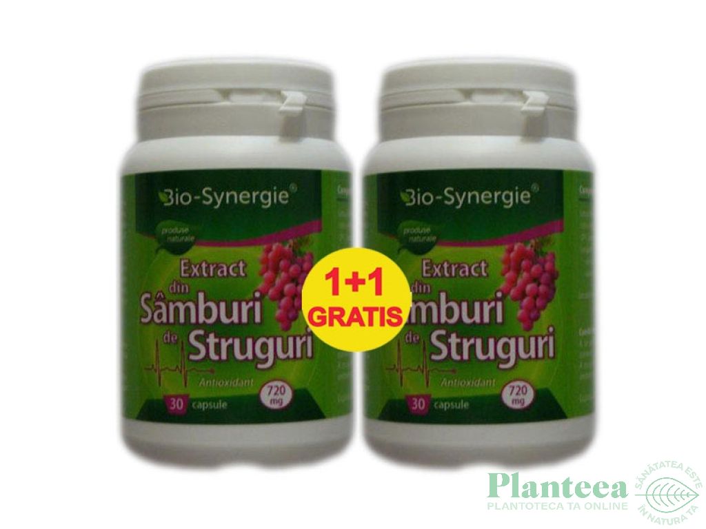 Pachet Samburi struguri extract 340mg 2x30cps - BIO SYNERGIE