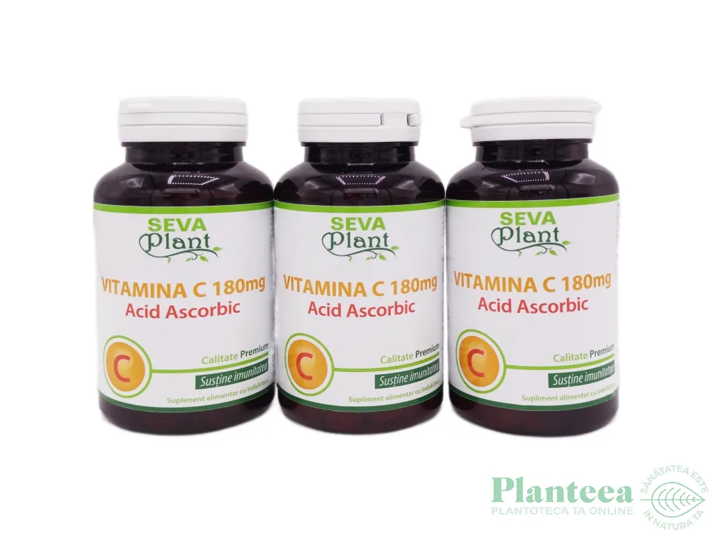 Set Vitamina C 180mg 3x60cp - SEVA PLANT